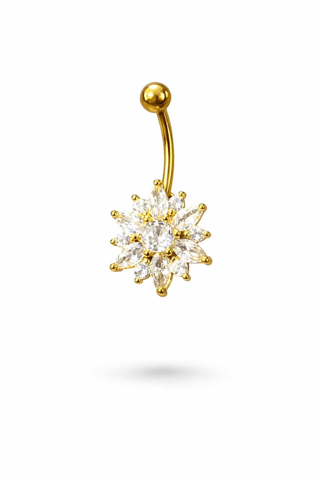 Cerrahi Çelik Çiçek Göbek Piercing