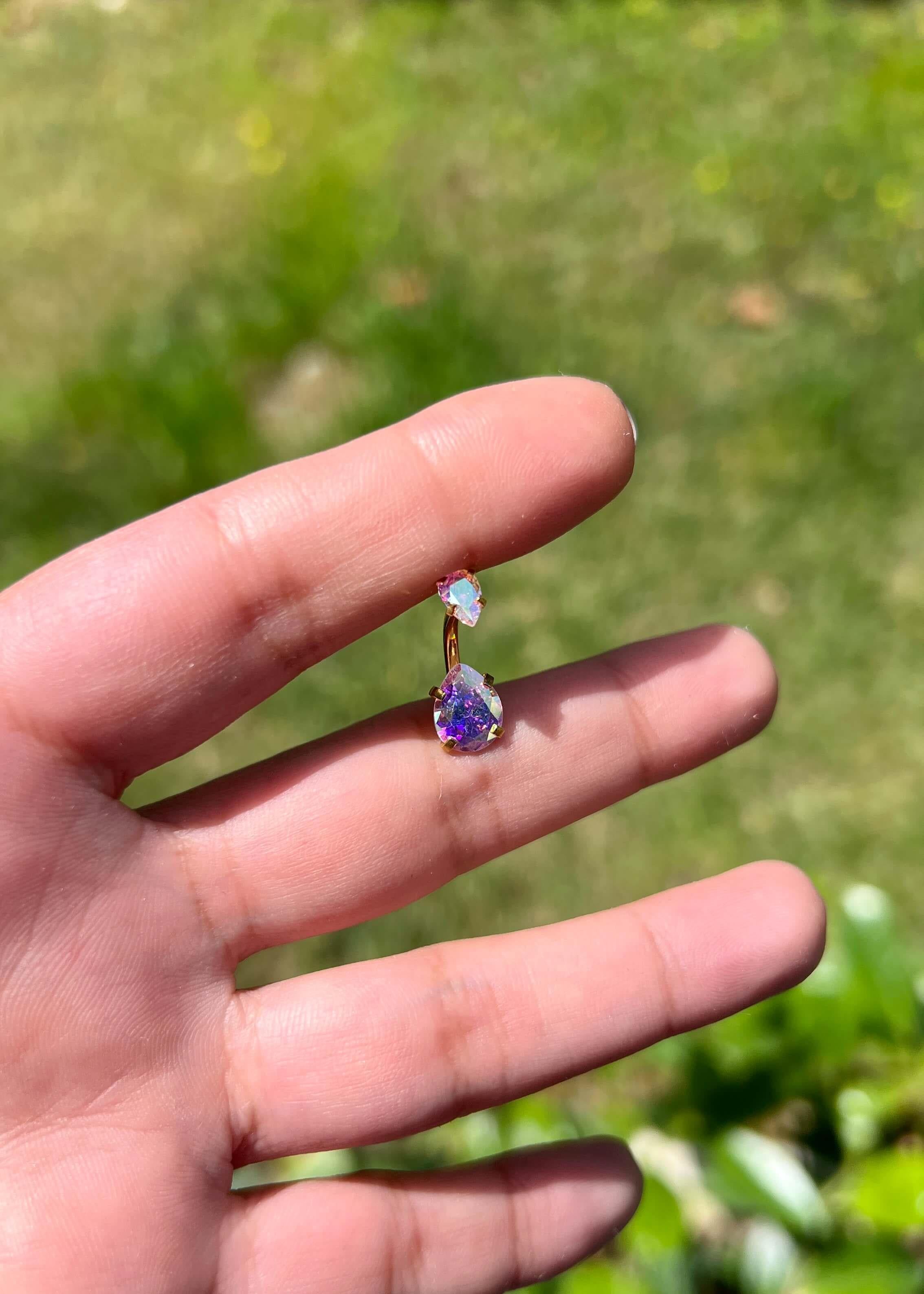 Cerrahi Çelik Damla Göbek Piercing