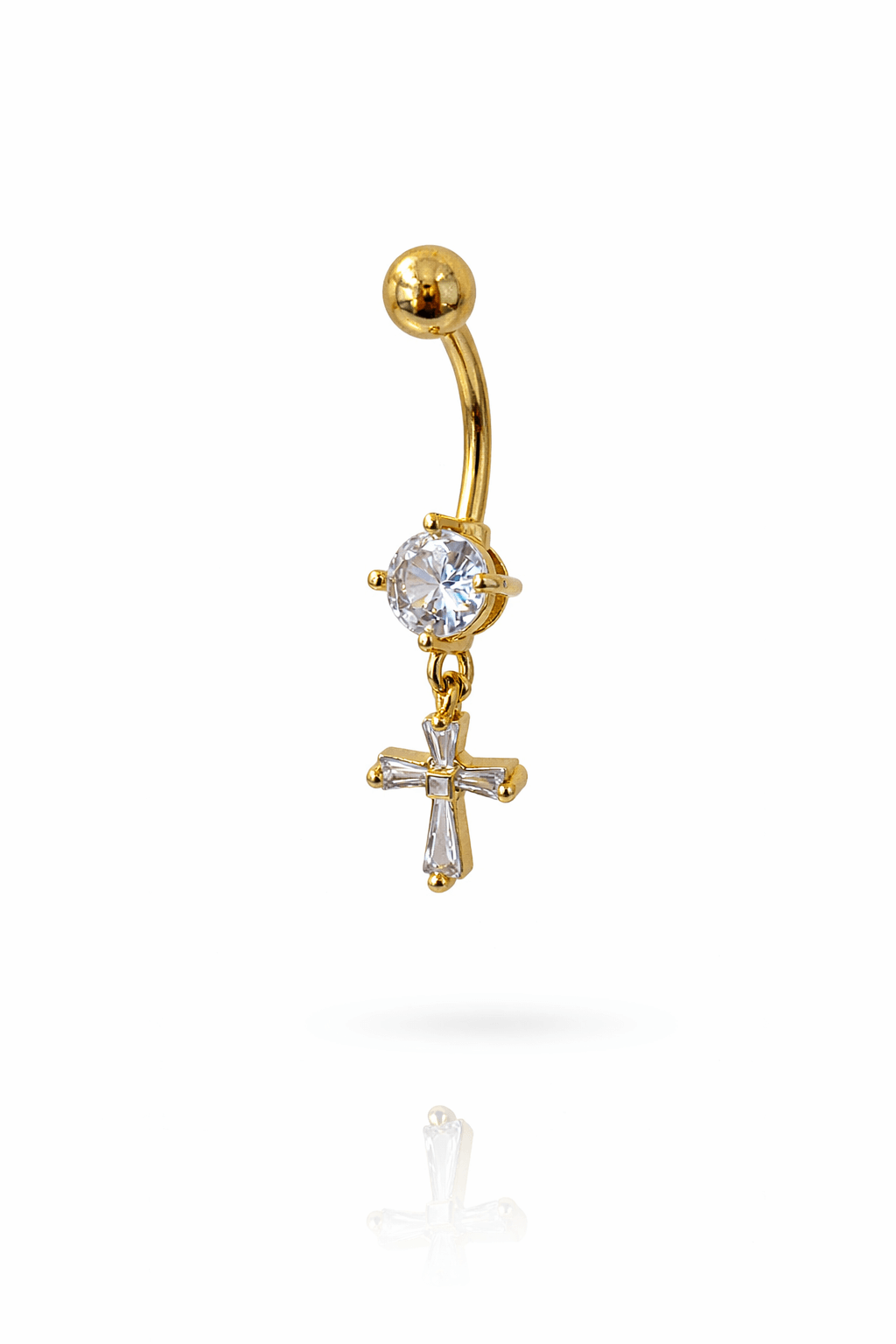 Cerrahi Çelik Haç Göbek Piercing
