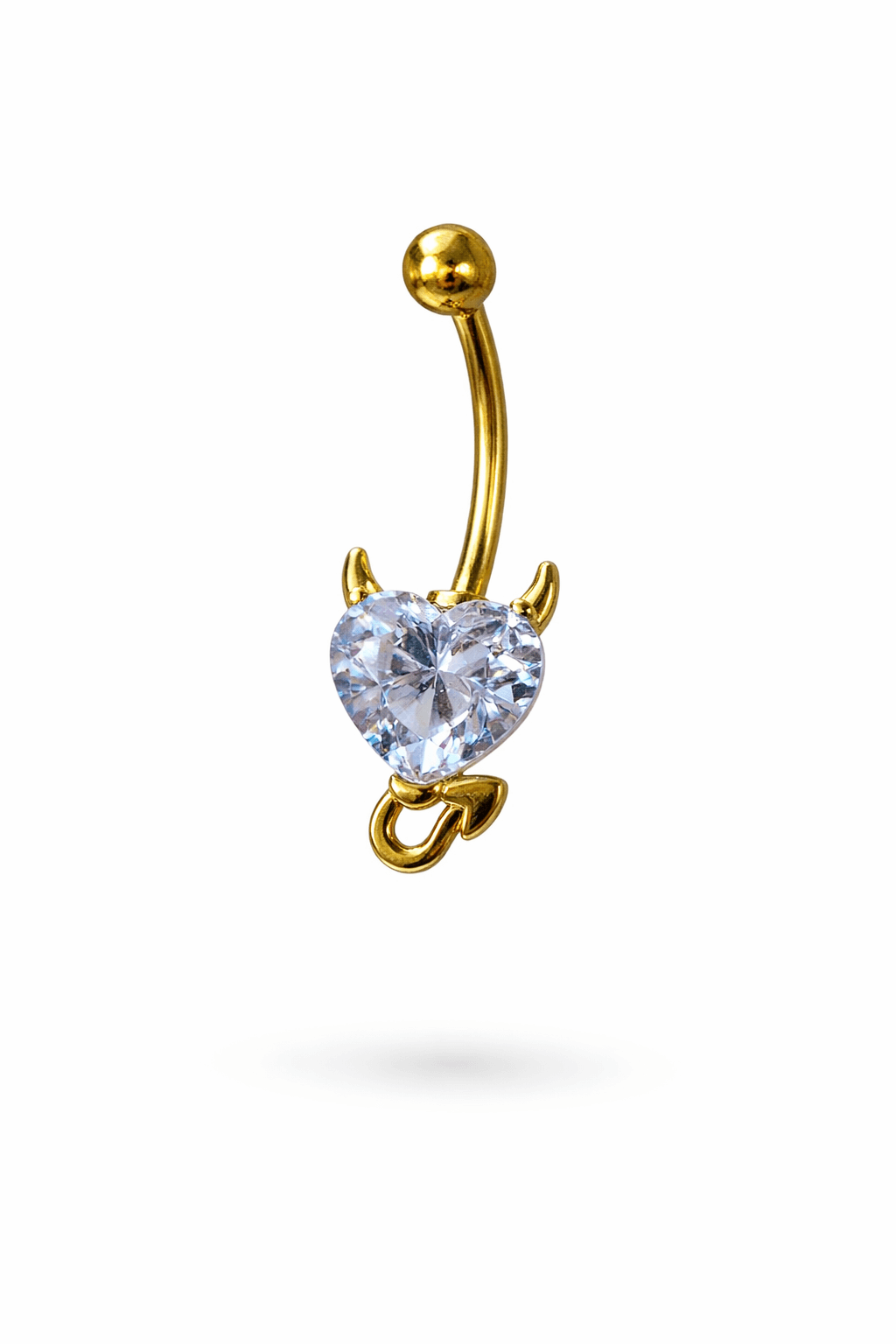 Cerrahi Çelik Kalp Göbek Piercing
