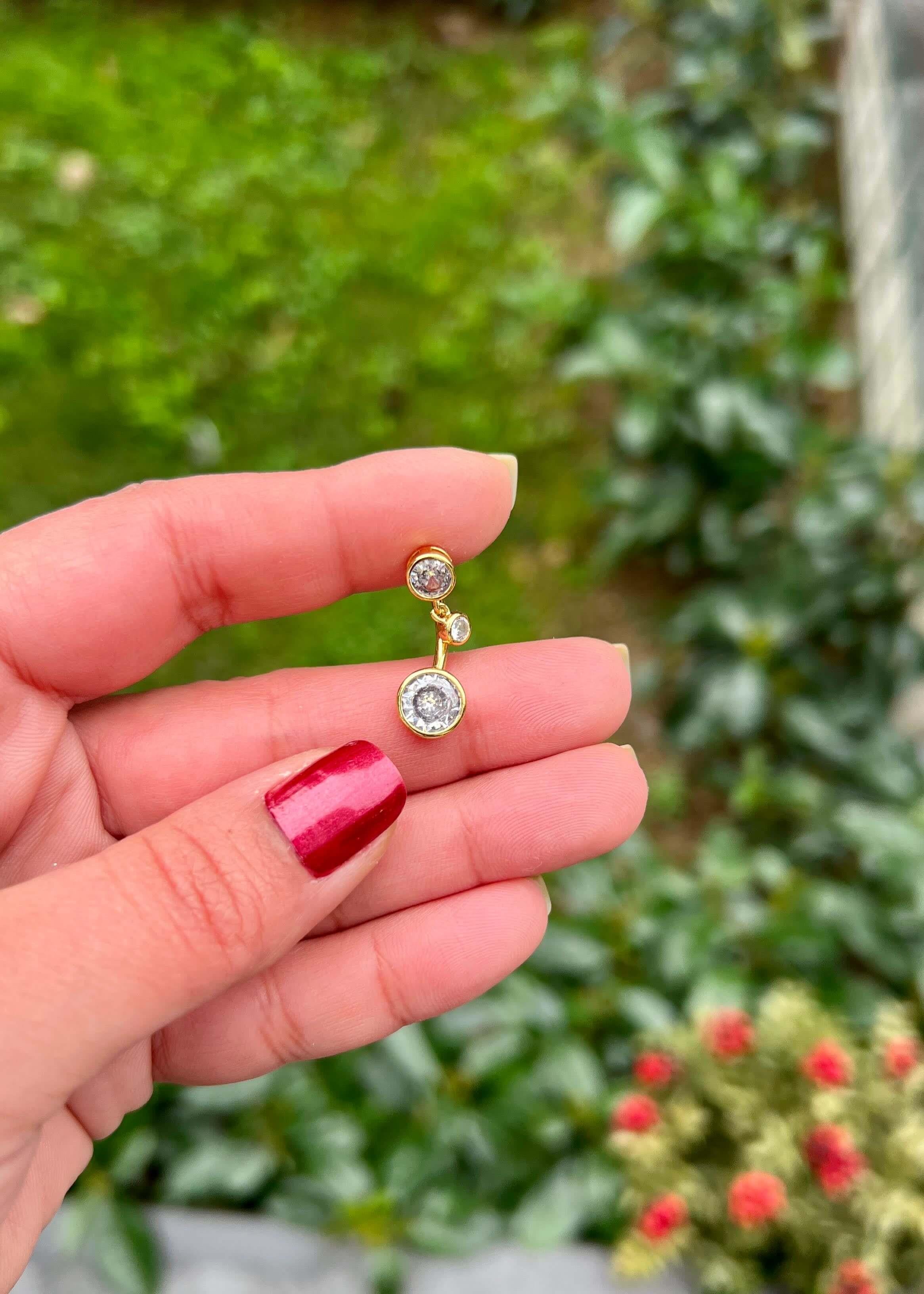 Cerrahi Çelik Tektaş Göbek Piercing