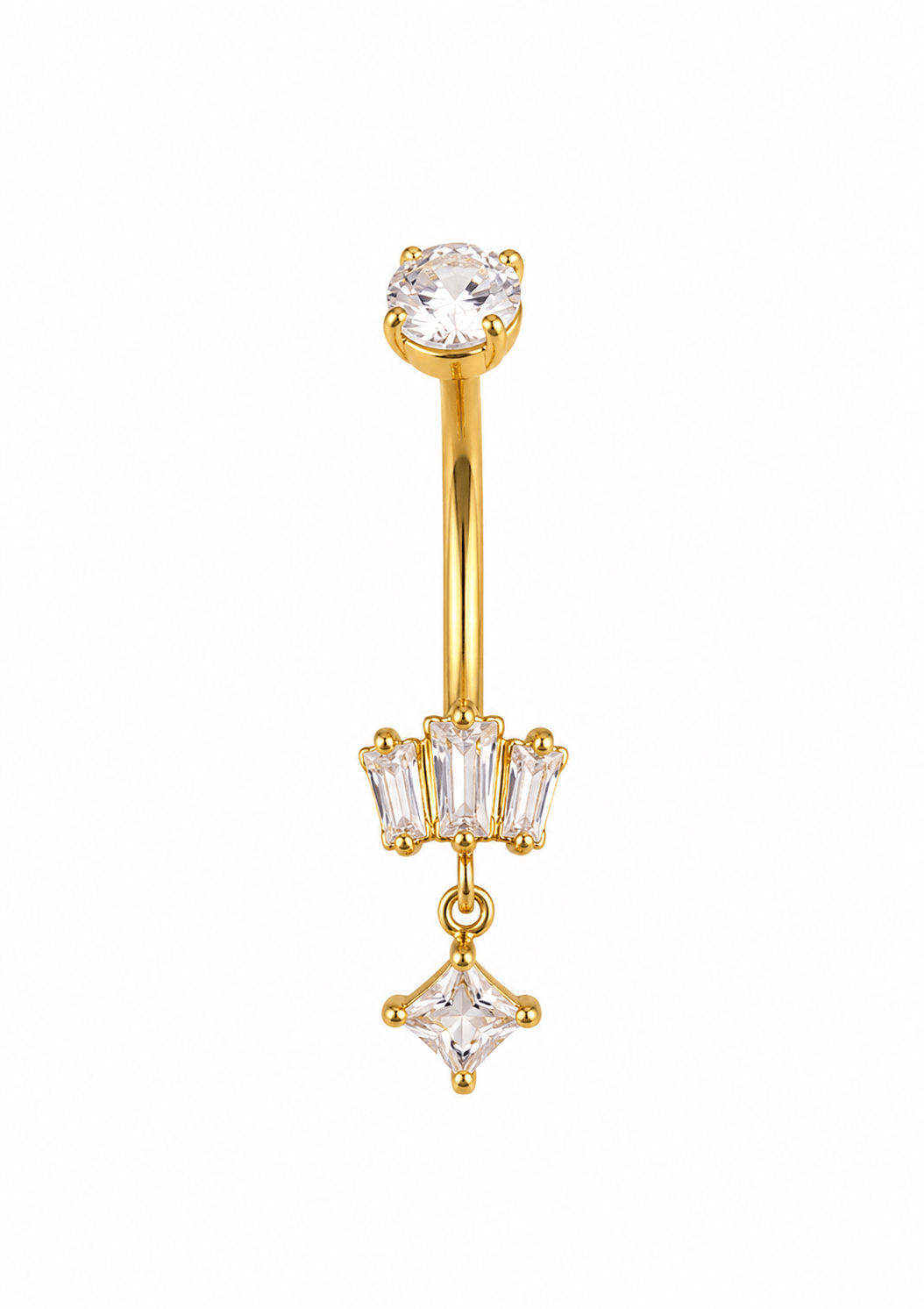 Cerrahi Çelik Üçtaş Göbek Piercing