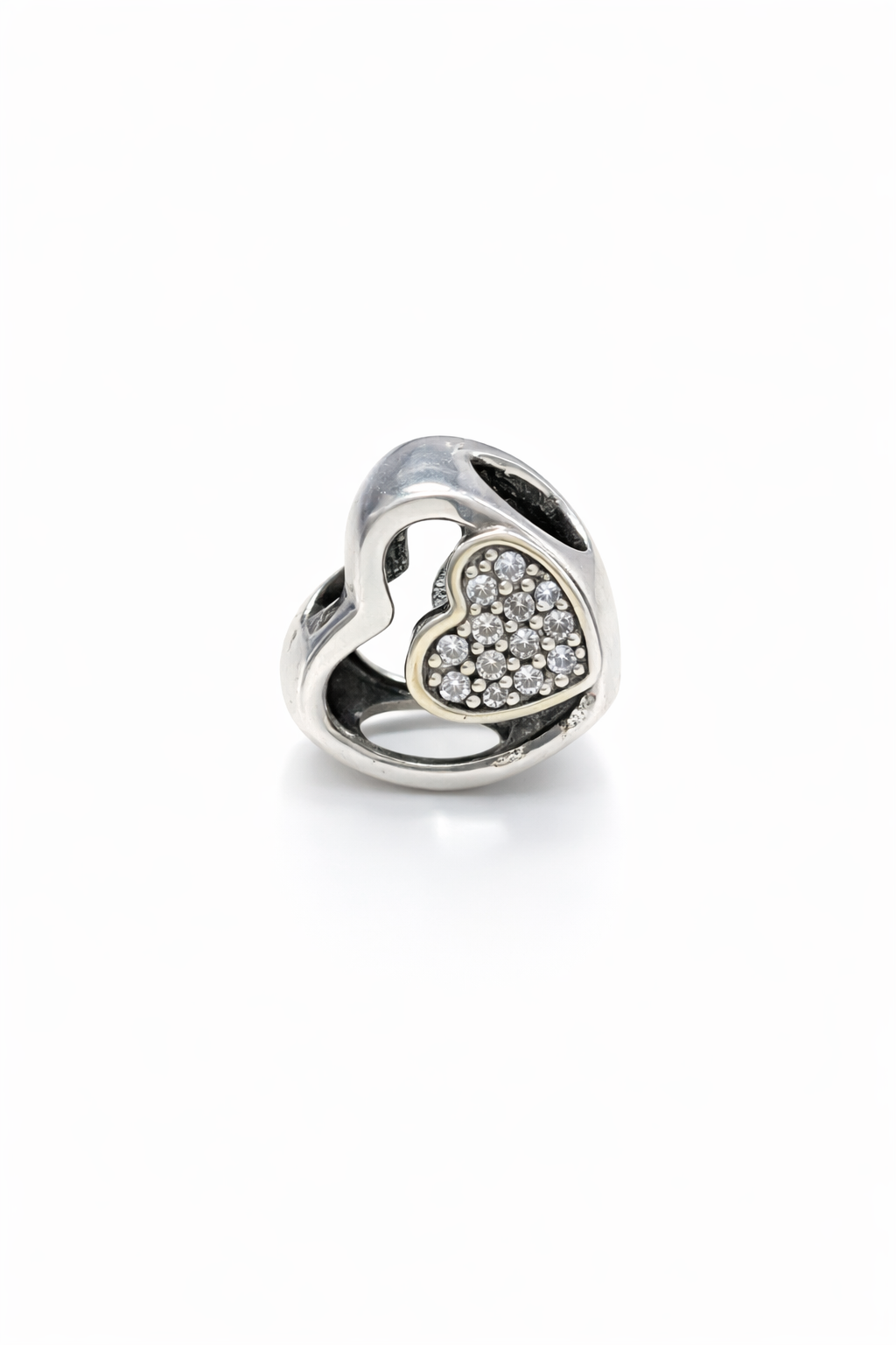 Gold Figürlü Kalp Charm 