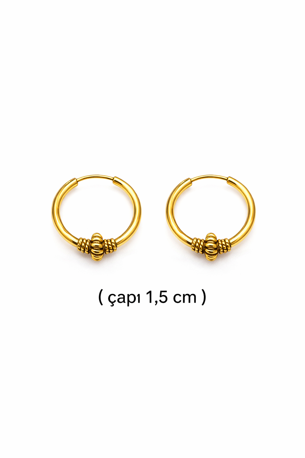 Gümüş Düğümlü 1,5 cm Halka Küpe