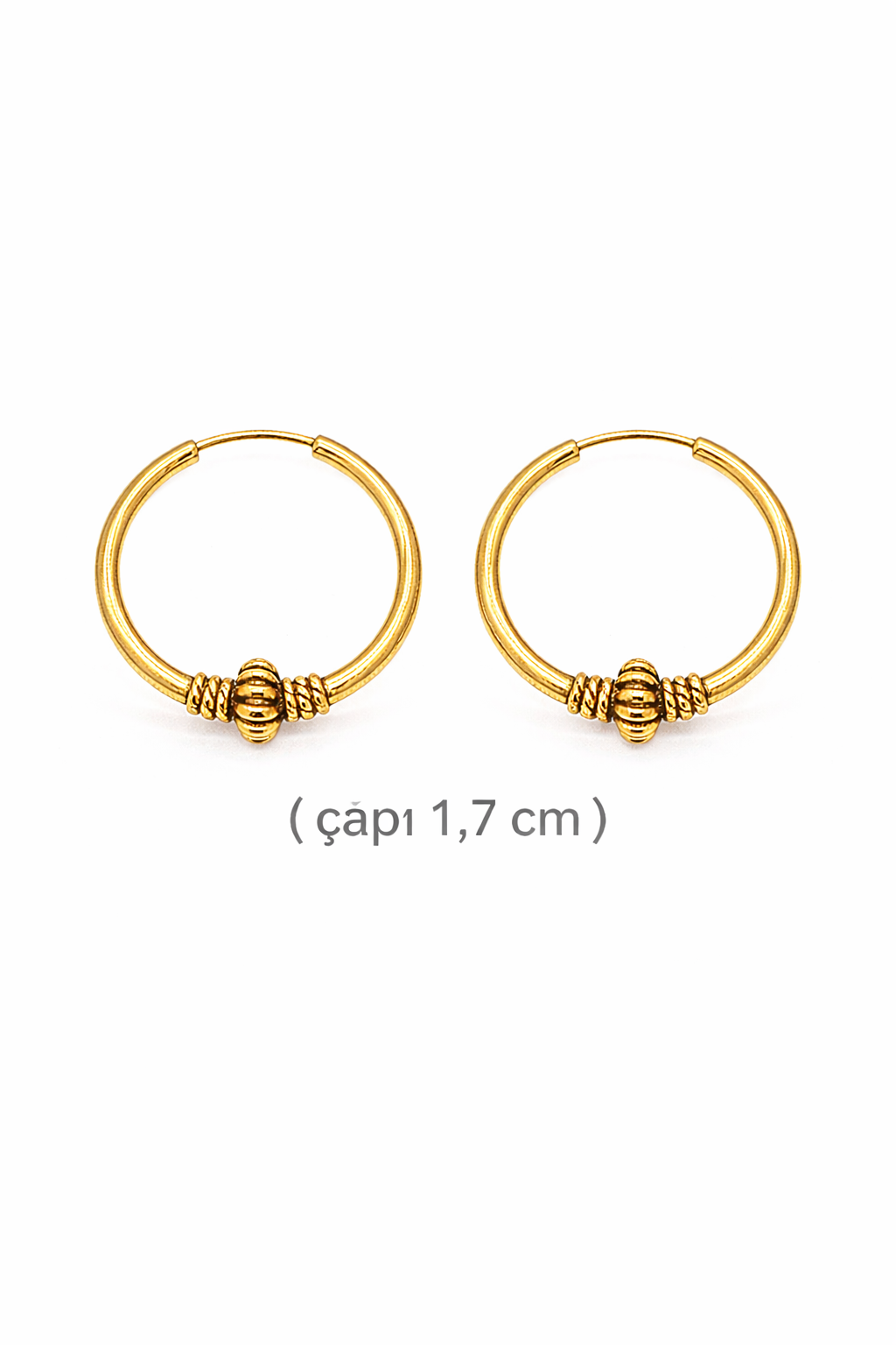 Gümüş Düğümlü 1,7 cm Halka Küpe