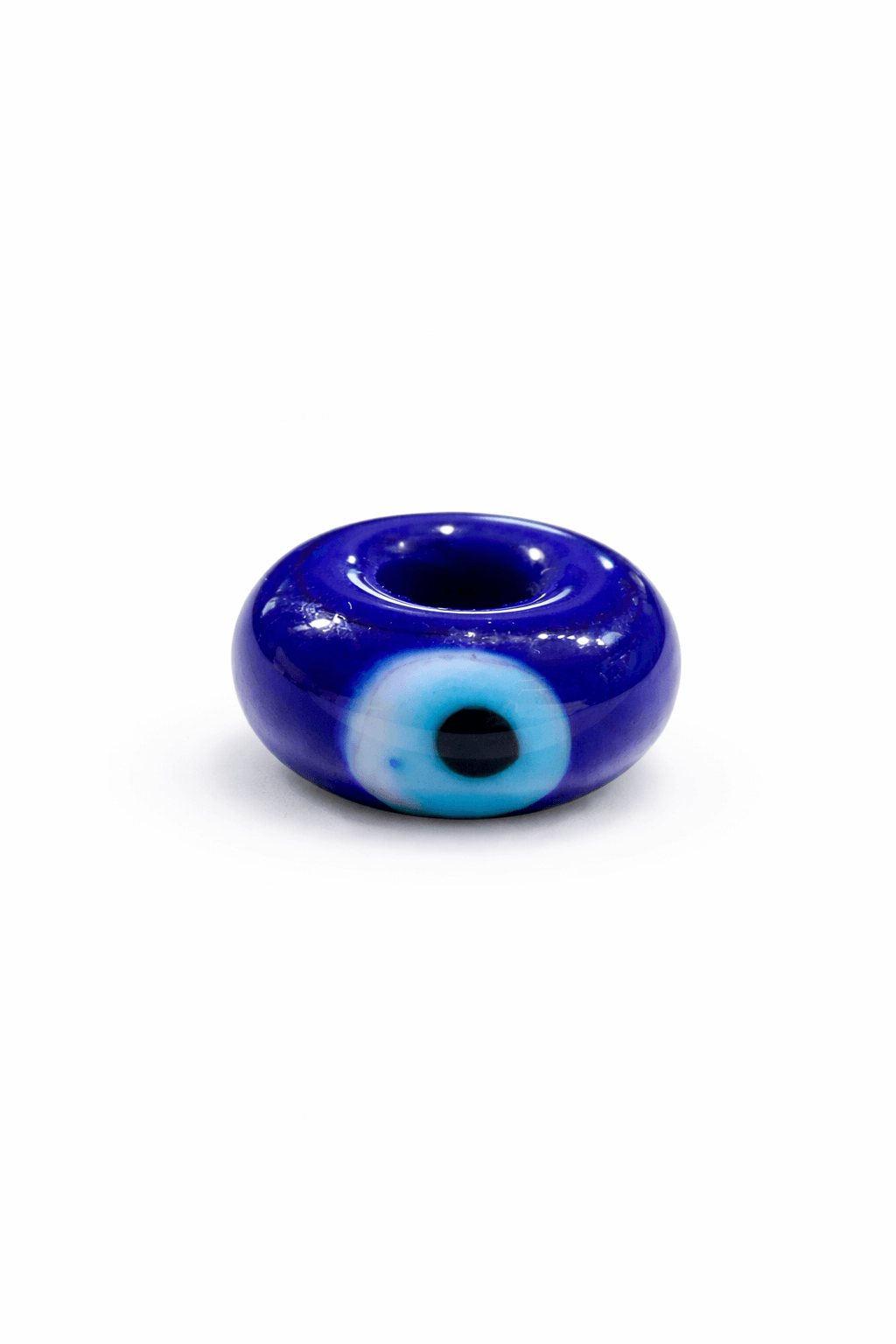 Lacivert Gözlü Silindir Murano Cam Charm