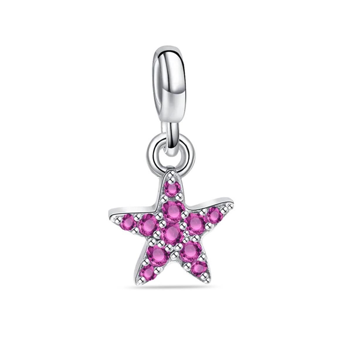 Me Pembe Taşlı Yıldız Charm