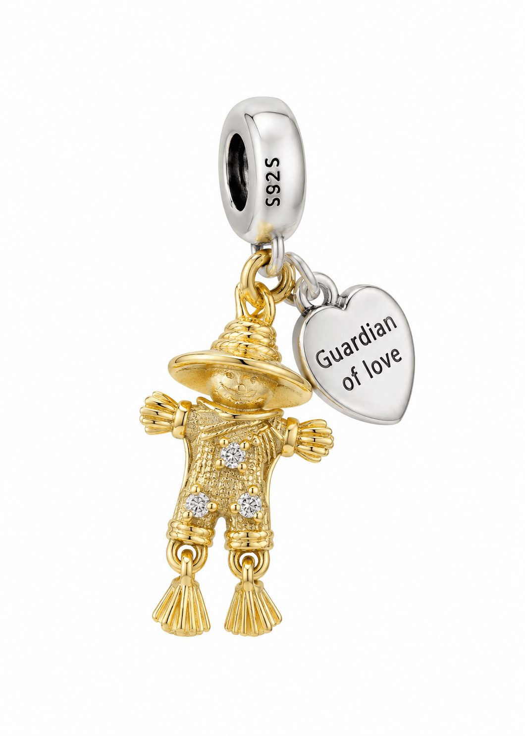 Sallantılı Gold ' Love Guard ' Charm