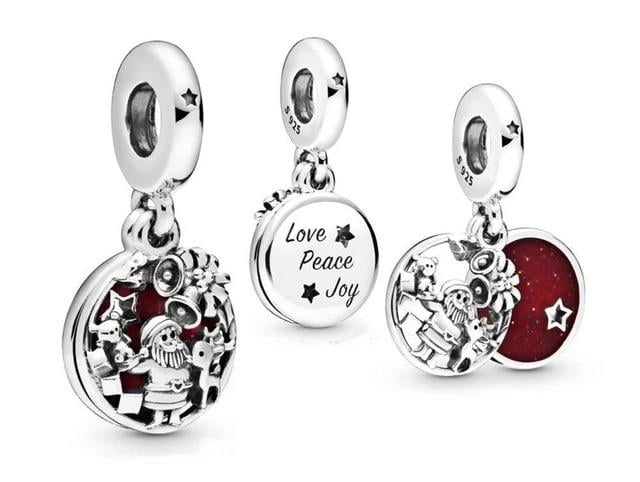 Sallantılı Noel Baba Kırmızı Charm