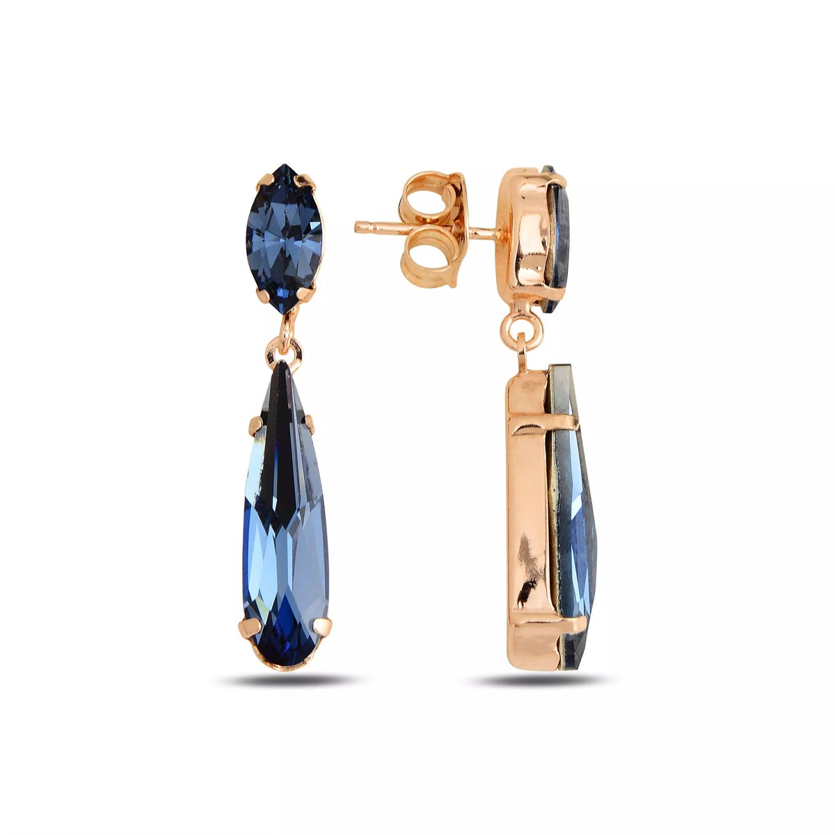 Swarovski Diana Mavi Taşlı Küpe