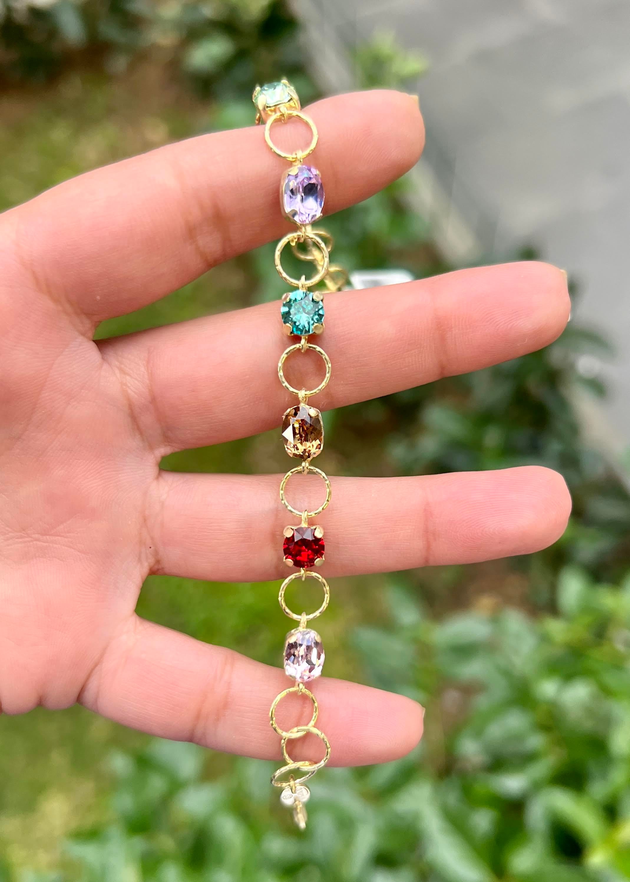Swarovski Renkli Bileklik