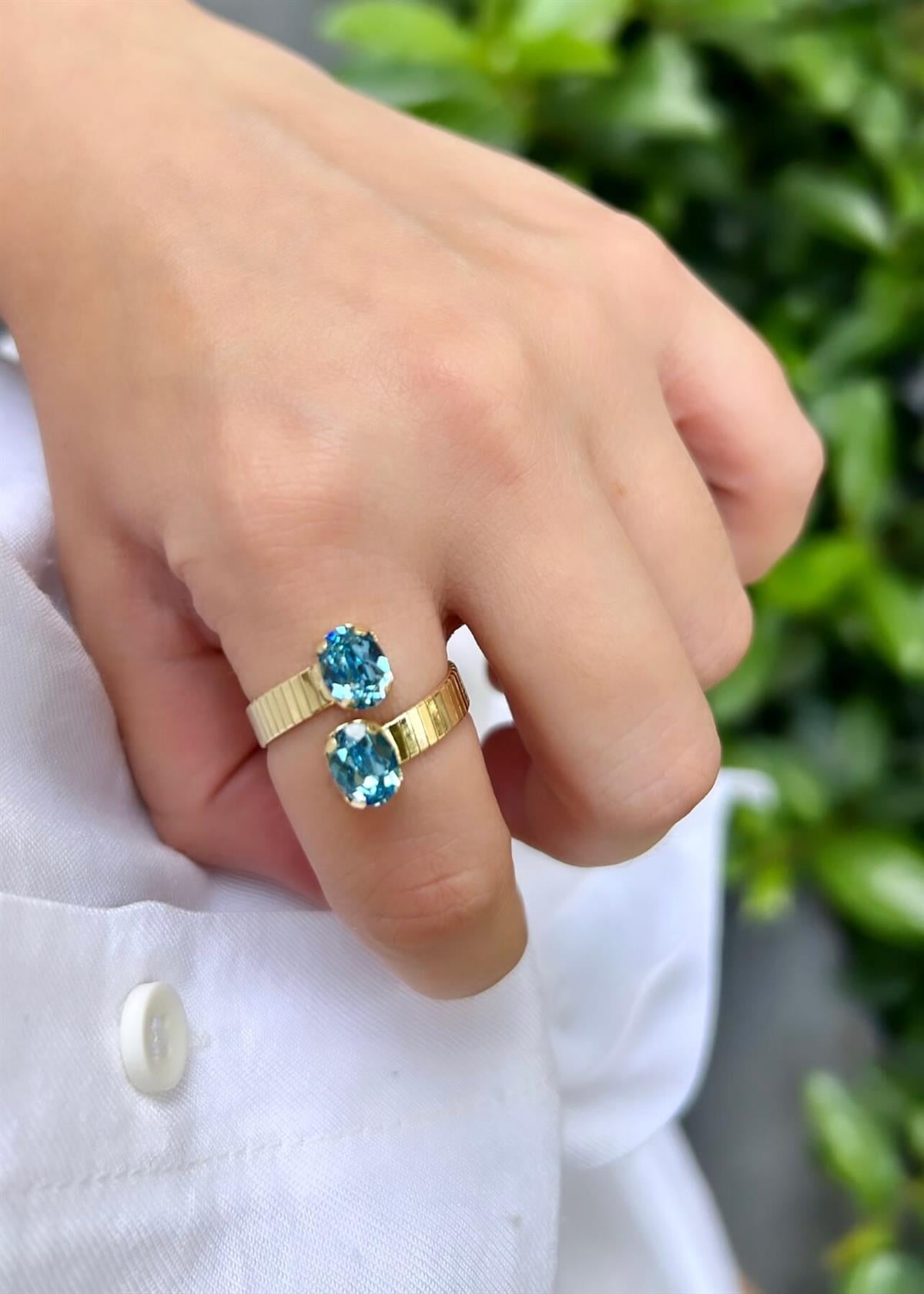 Swarovski Taşlı Roma Yüzük