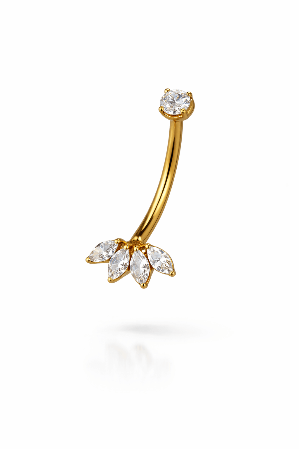 Titanyum Markiz Göbek Piercing