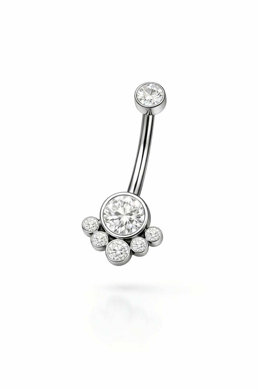 Titanyum Taşlı Göbek Piercing