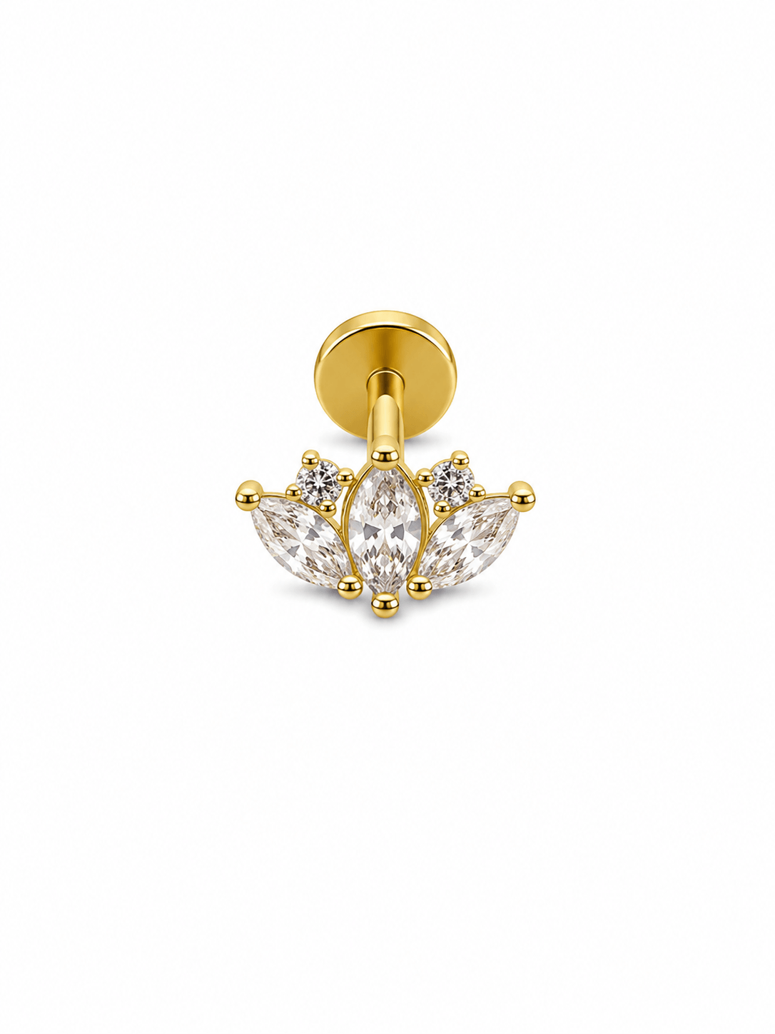 14 Ayar Altn Lotus Piercing