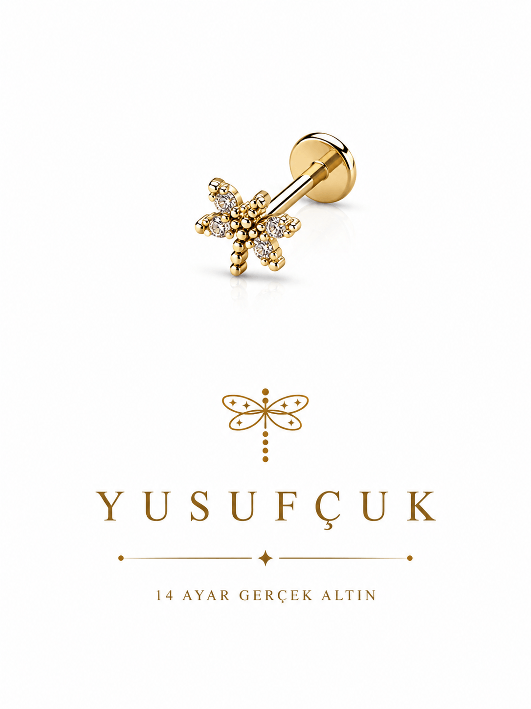 14 Ayar Yusufçuk Piercing