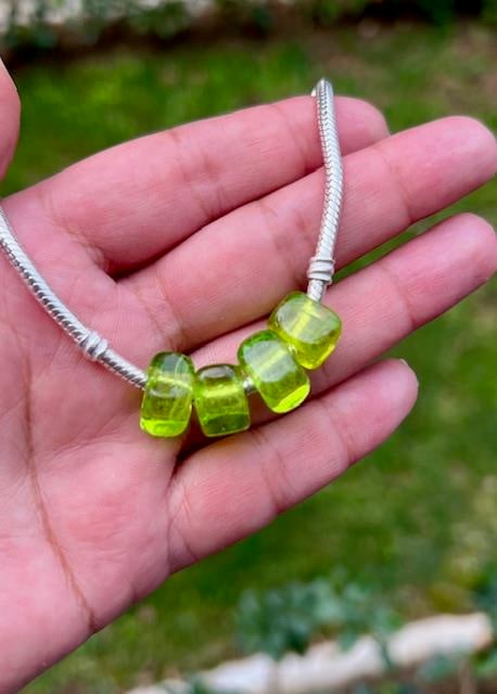 Açık Yeşil Murano Cam Charm