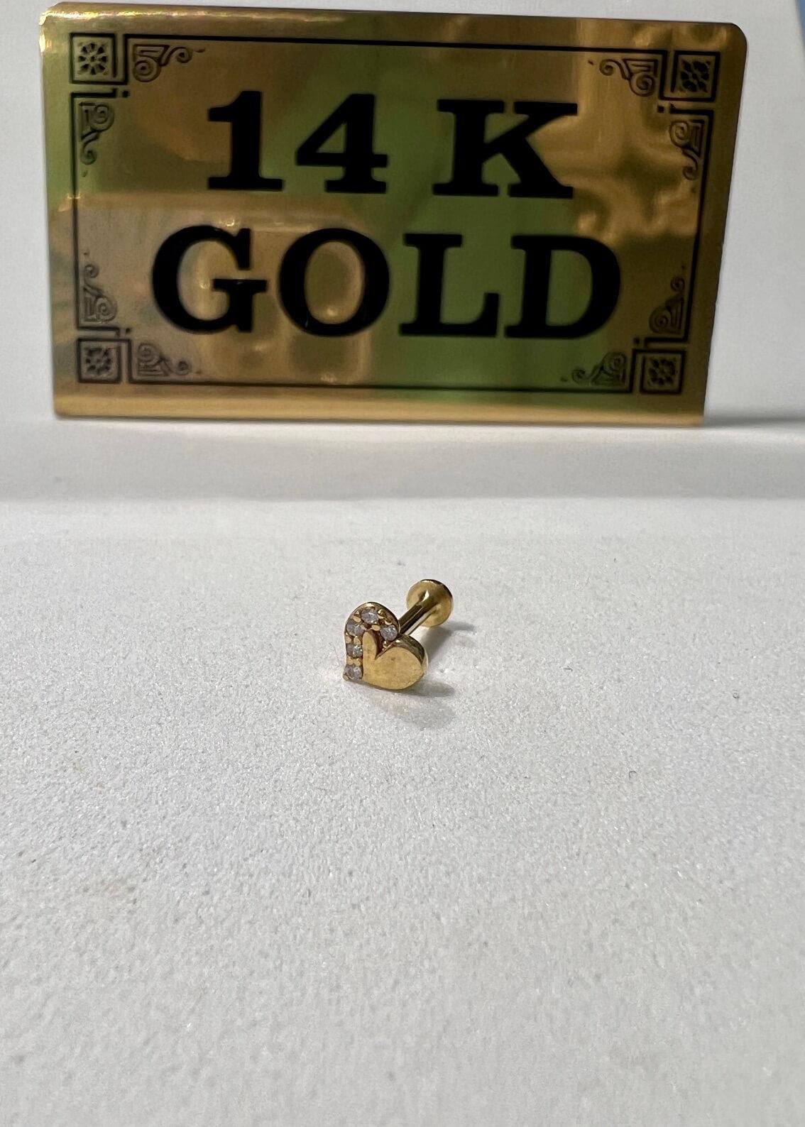 Altın Kalp Piercing