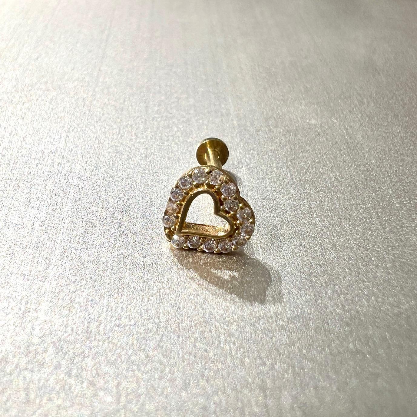 Altın Kalp Piercing