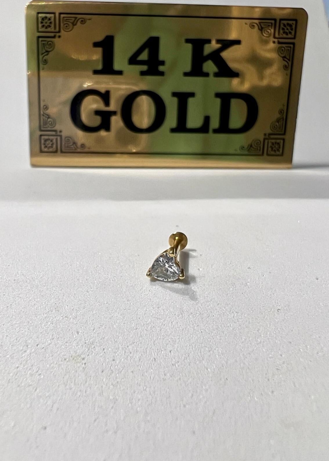 Altın Kalp Piercing