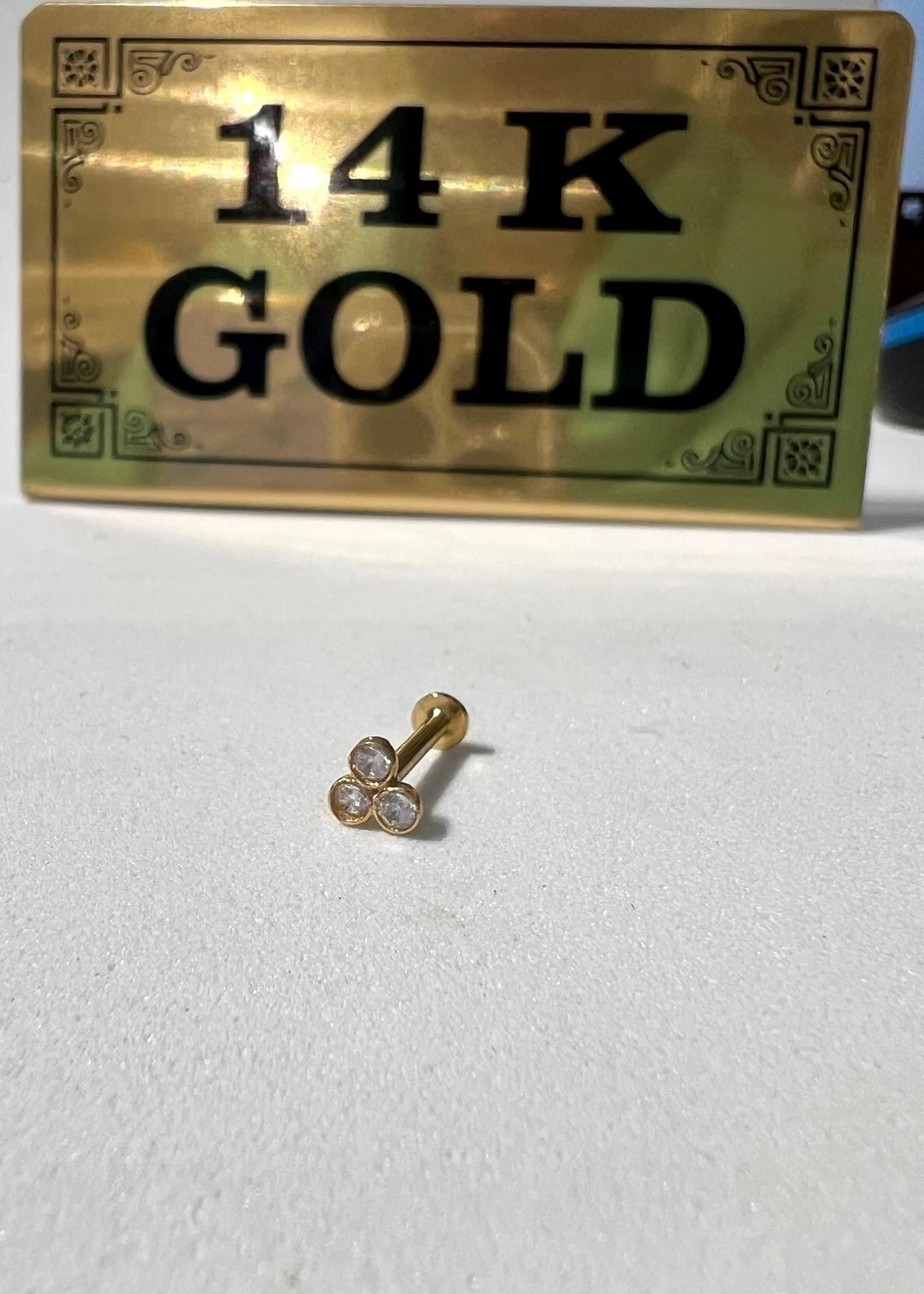 Altın Üçtaş Piercing