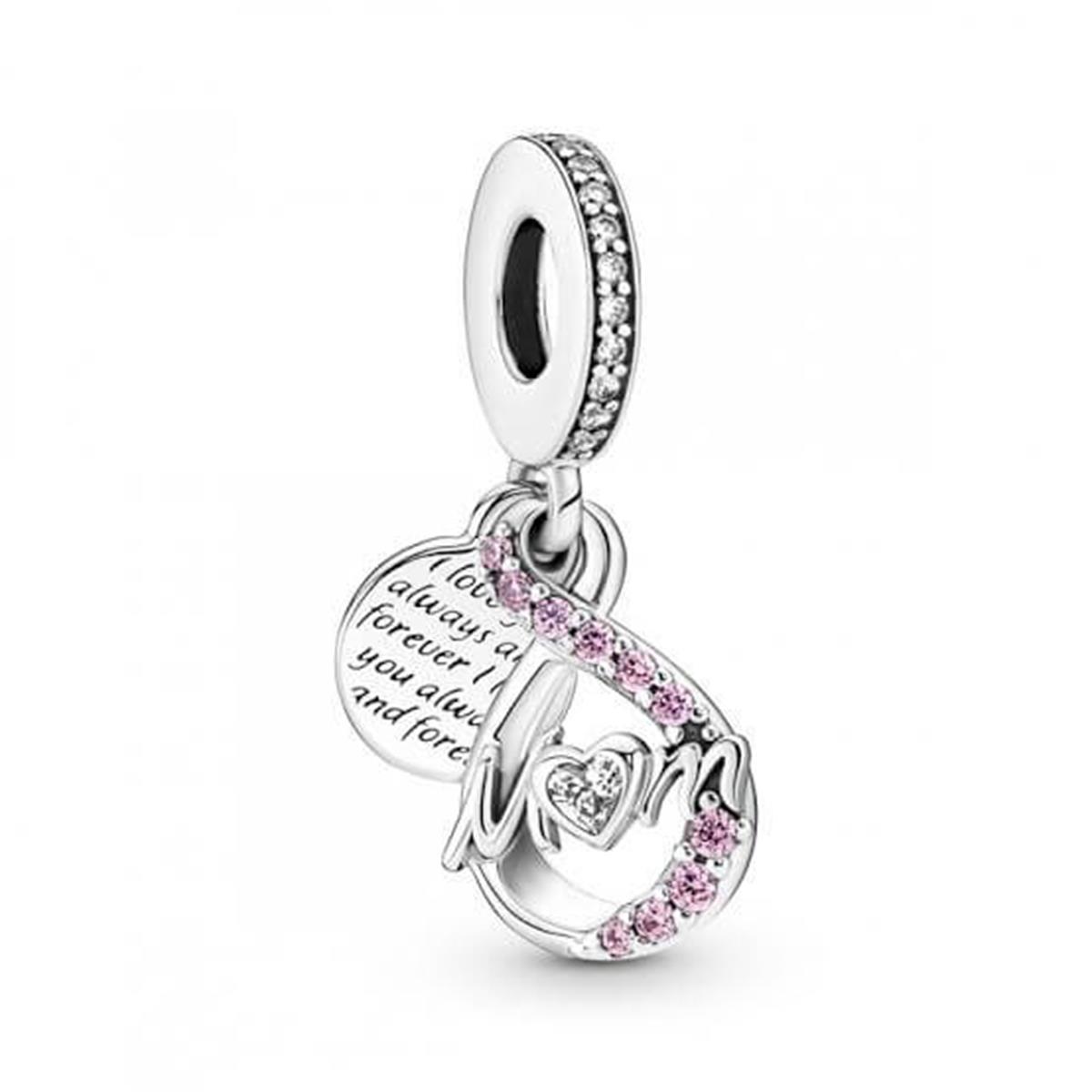 İkili Kalp Mom Charm