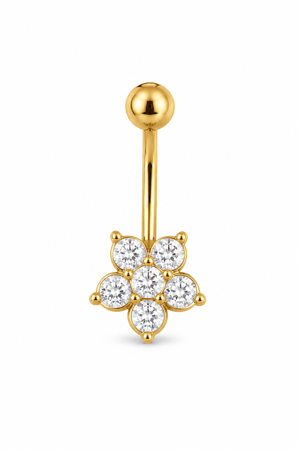 Cerrahi Çelik Çiçek Göbek Piercing
