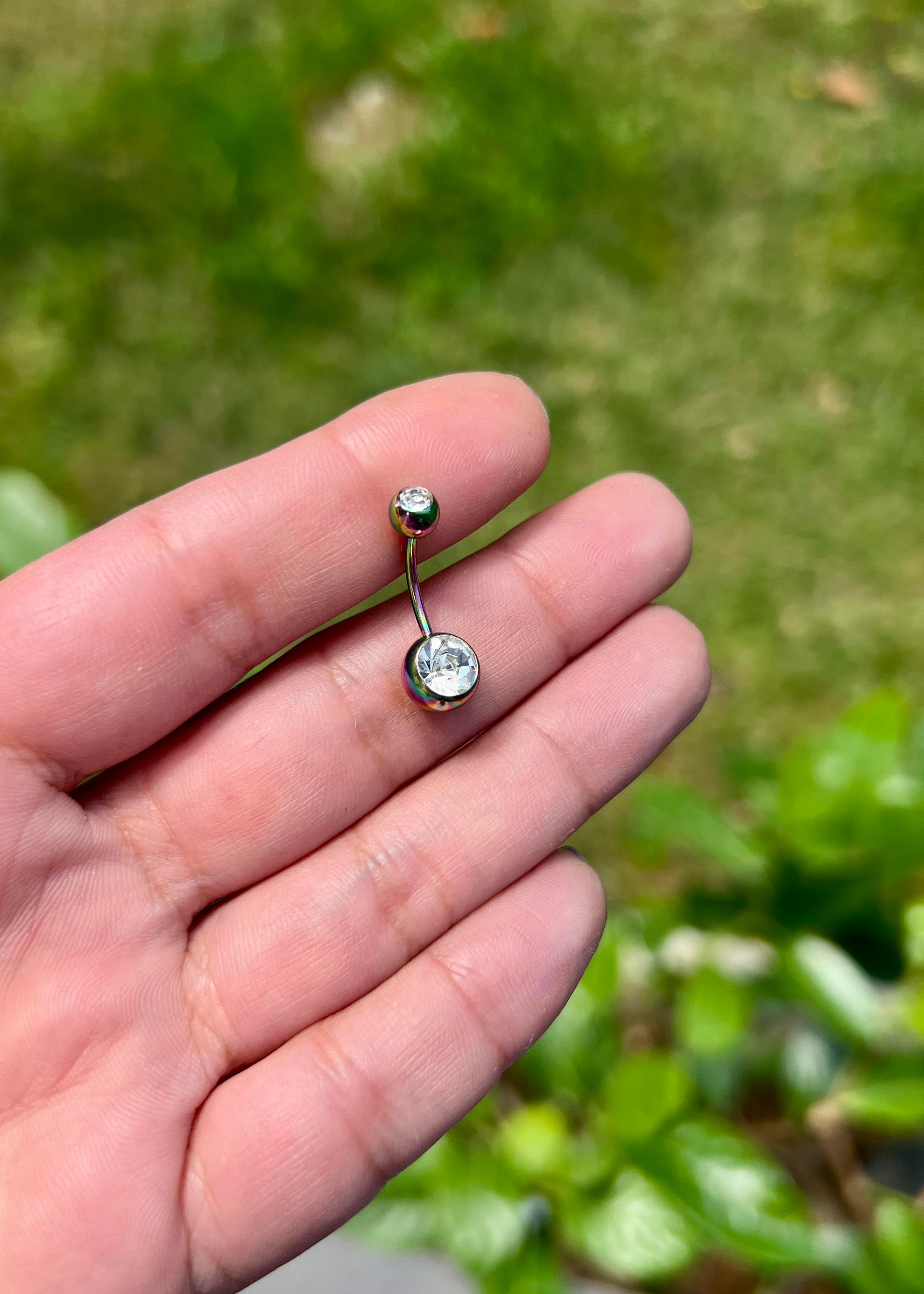 Cerrahi Çelik Tektaş Göbek Piercing