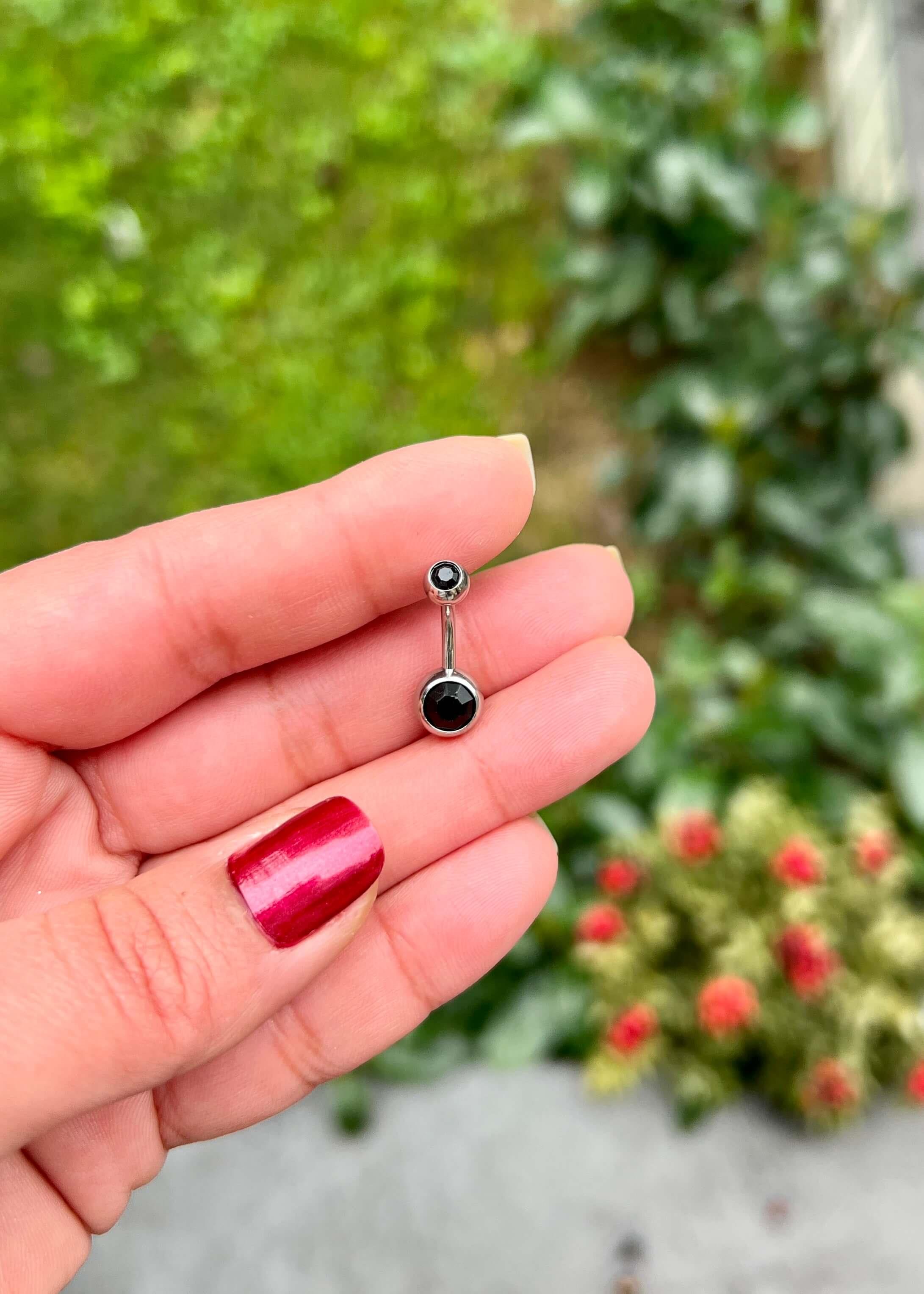 Cerrahi Çelik Tektaş Göbek Piercing