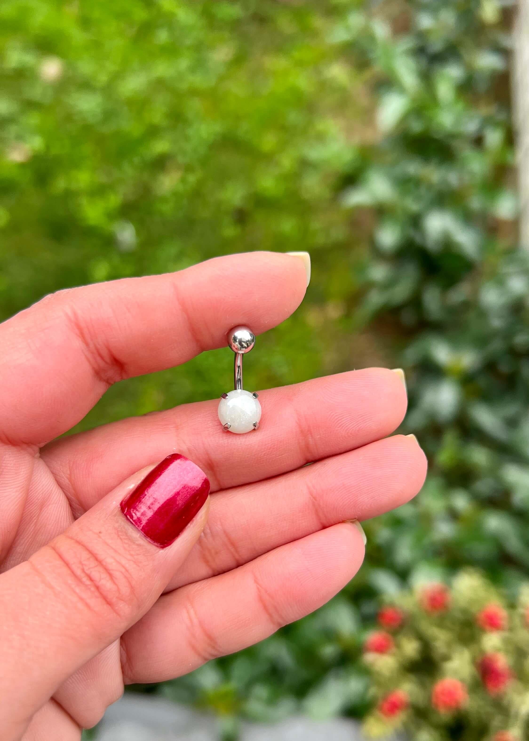 Cerrahi Çelik Tektaş Göbek Piercing