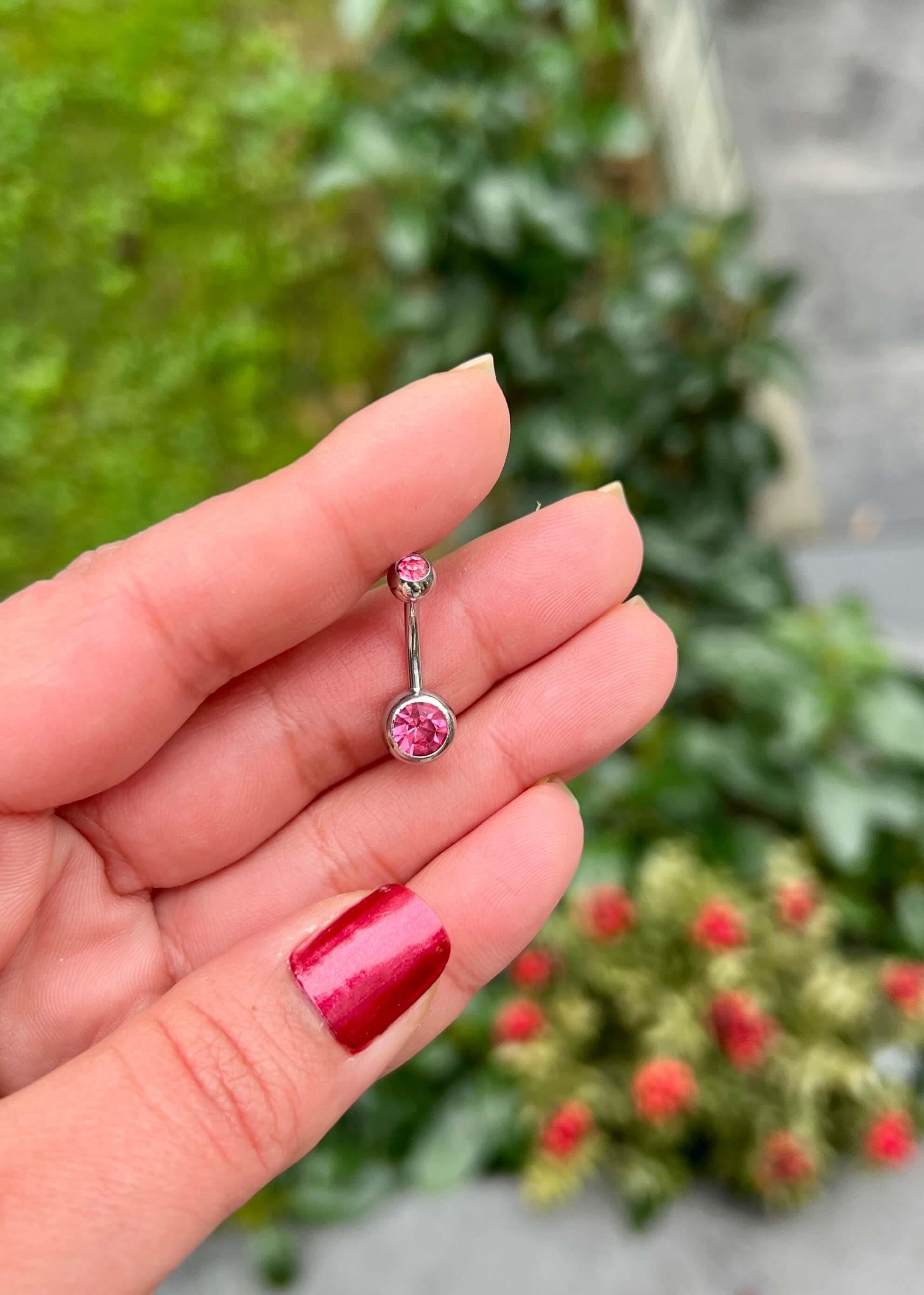 Cerrahi Çelik Tektaş Göbek Piercing