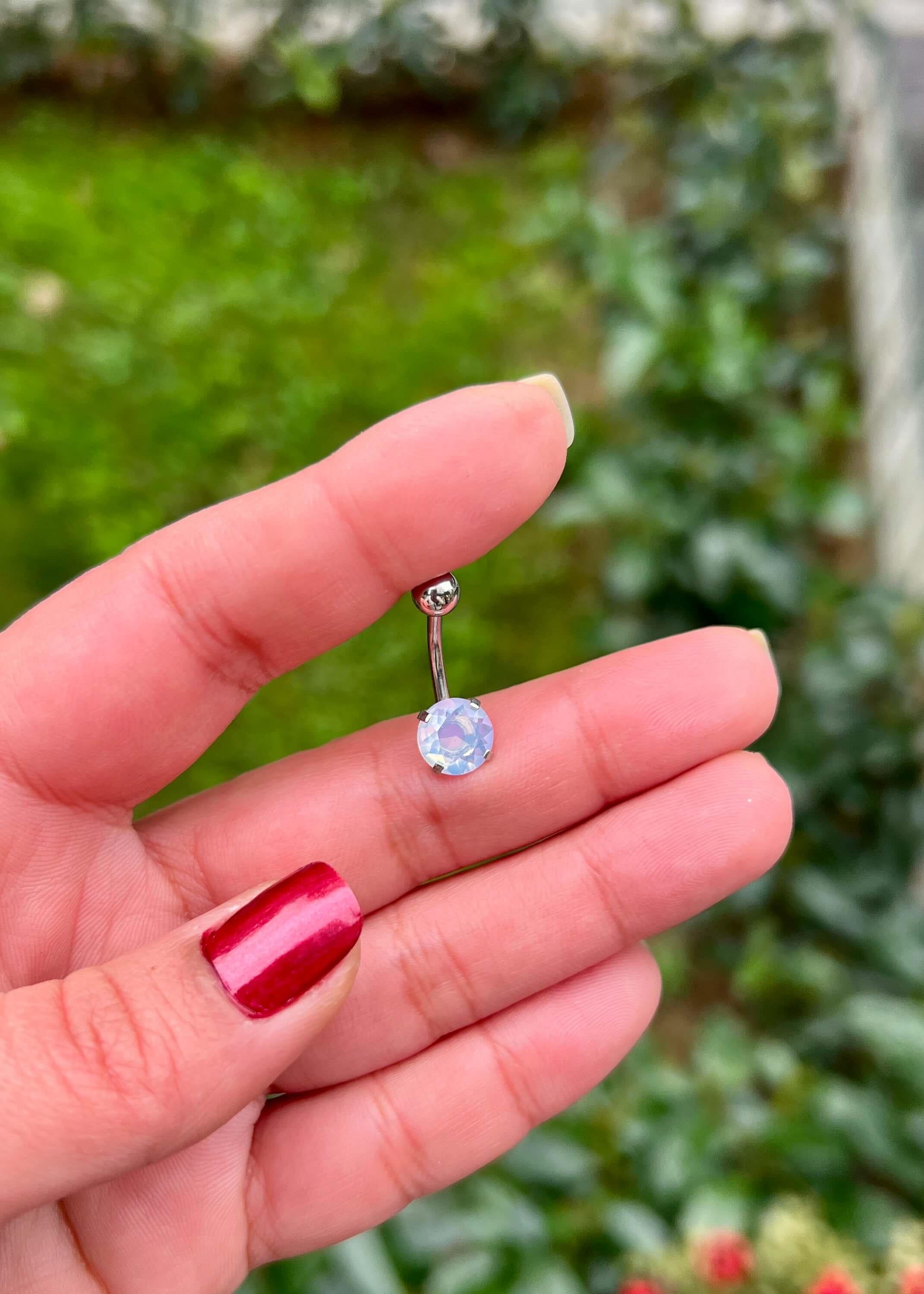 Cerrahi Çelik Tektaş Göbek Piercing