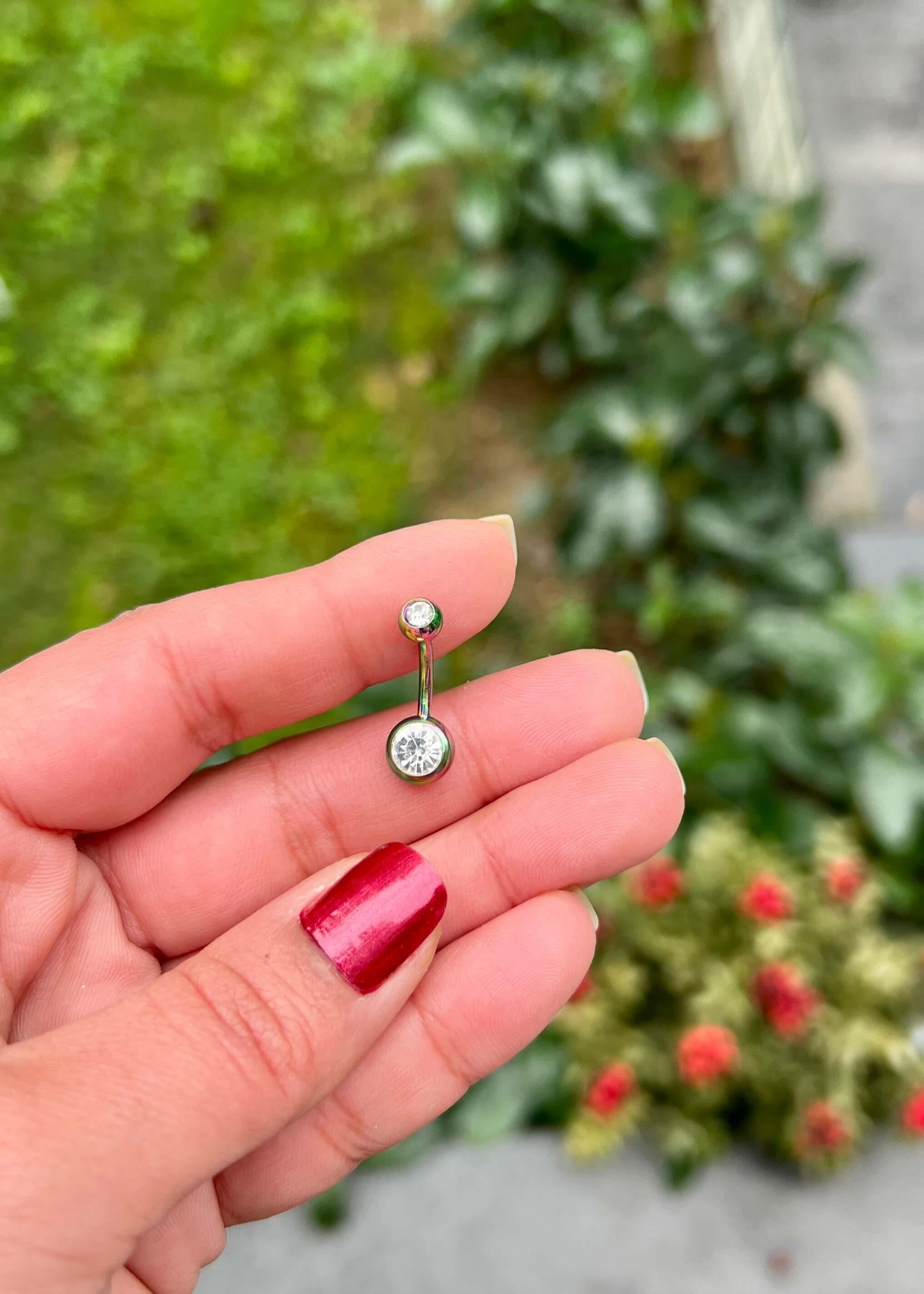 Cerrahi Çelik Tektaş Göbek Piercing