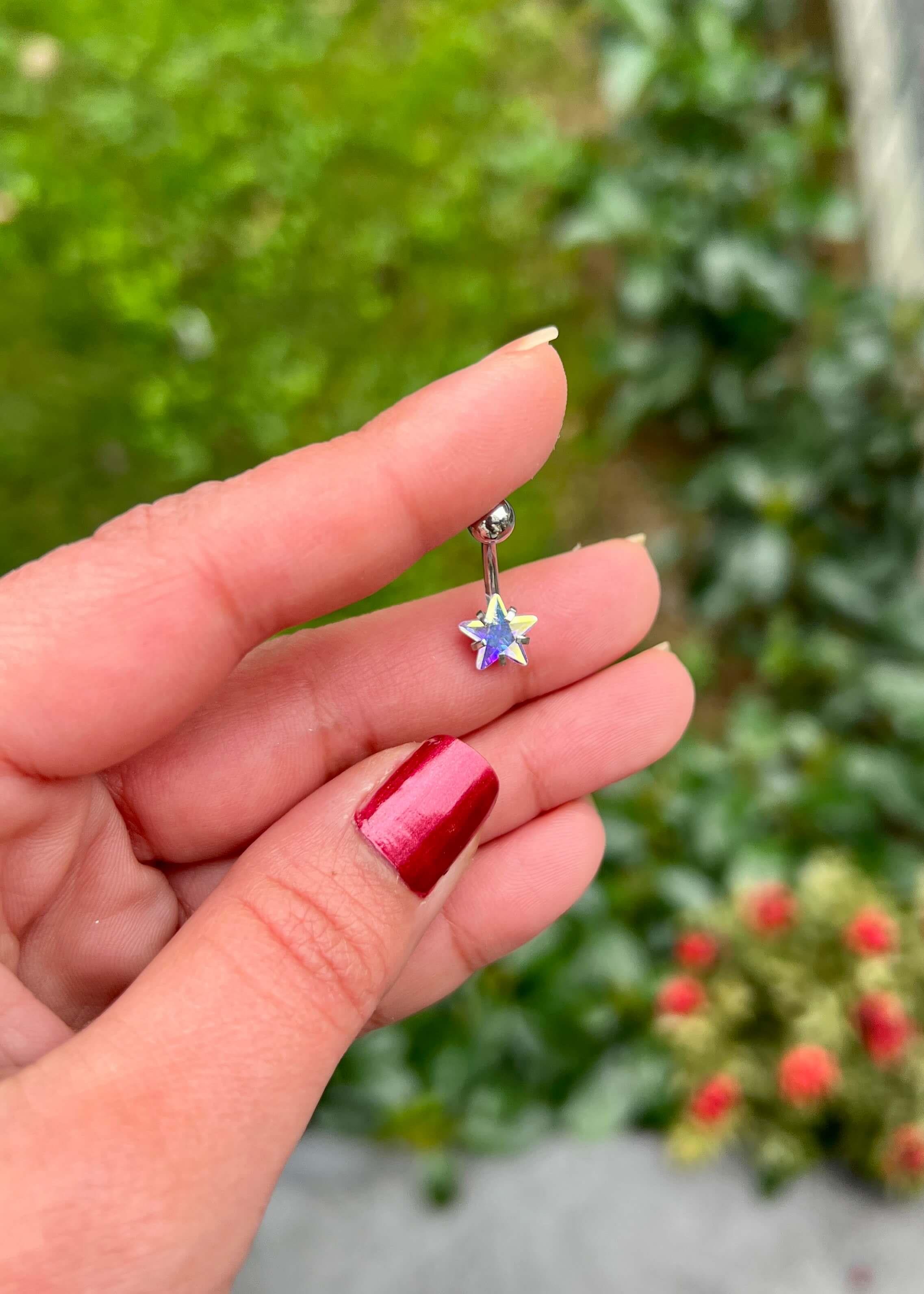 Cerrahi Çelik Tektaş Göbek Piercing