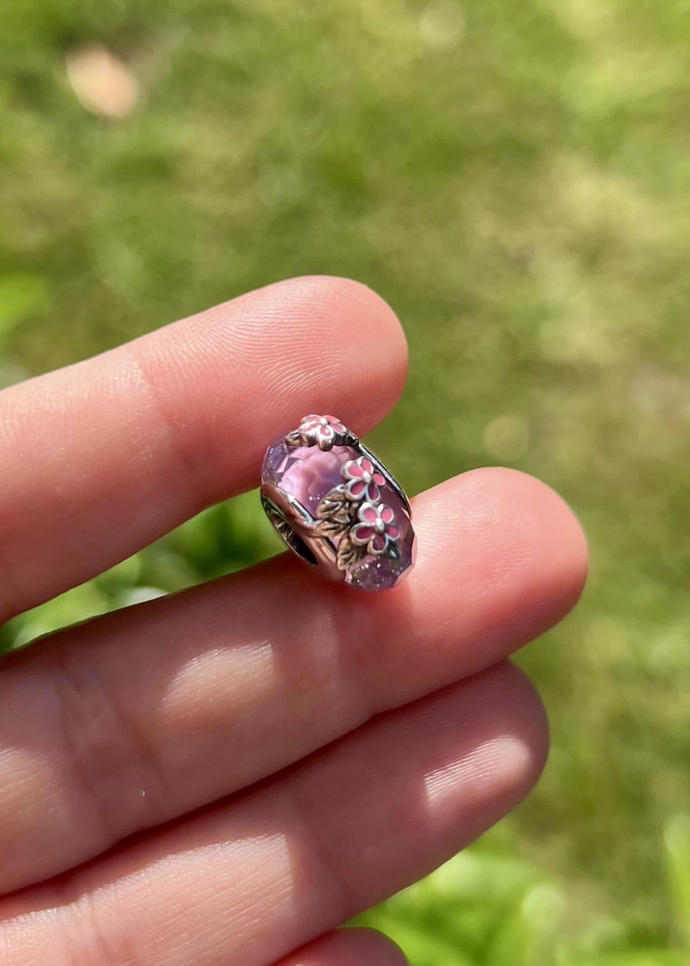 Çiçekli Murano Charm