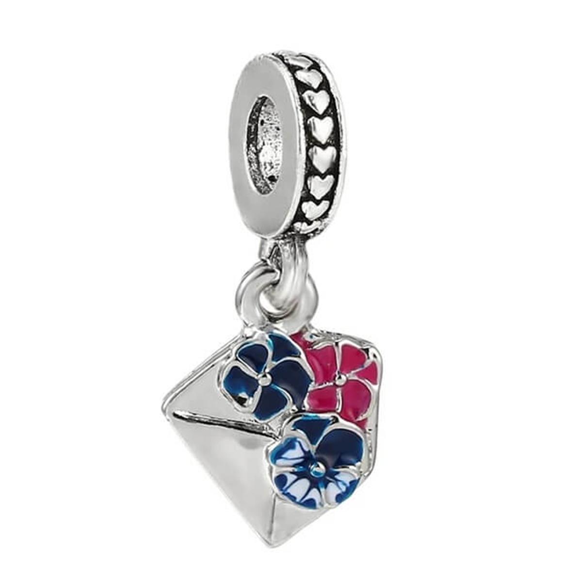 Çiçekli Zarf Charm