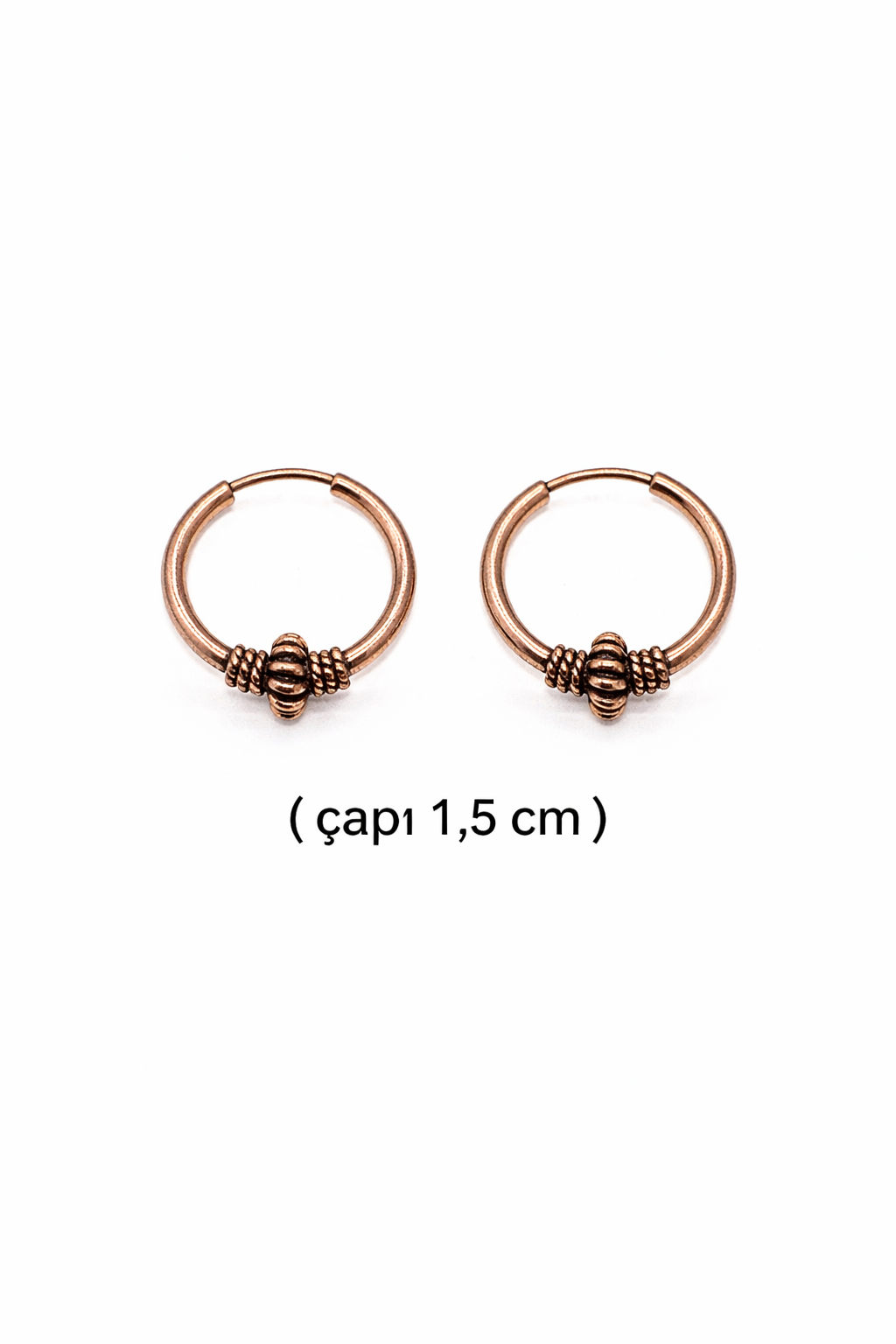 Gümüş Düğümlü 1,5 cm Halka Küpe
