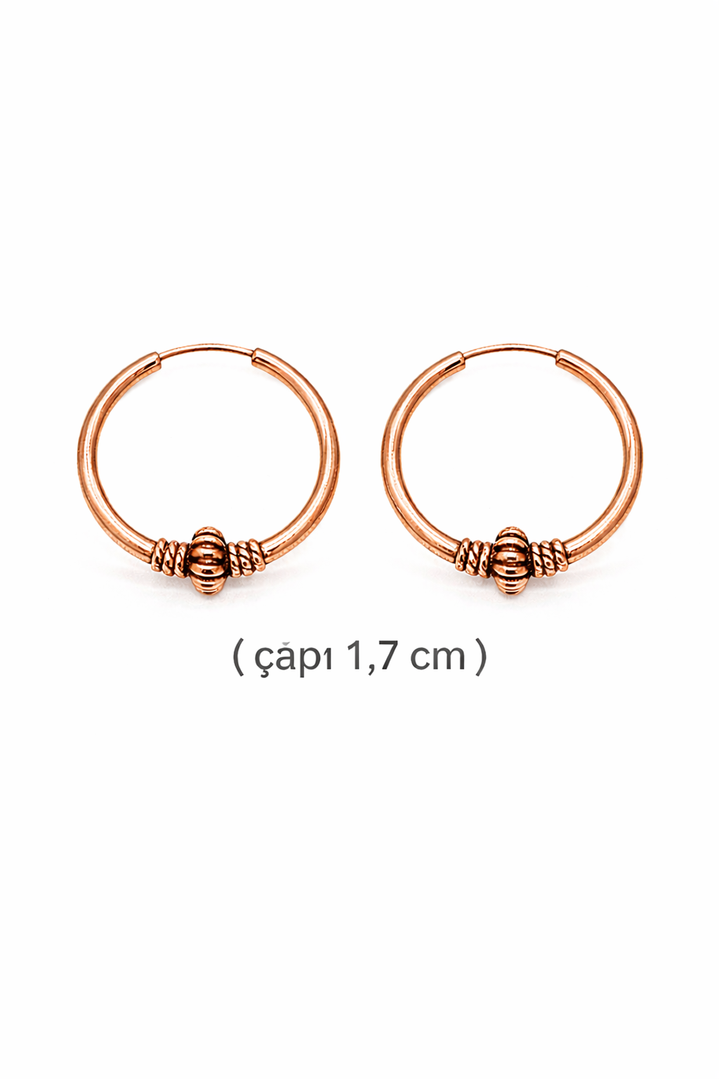 Gümüş Düğümlü 1,7 cm Halka Küpe