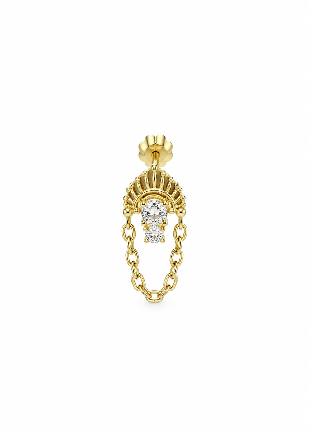 Gümüş Sallantlı Piercing Tragus -Helix