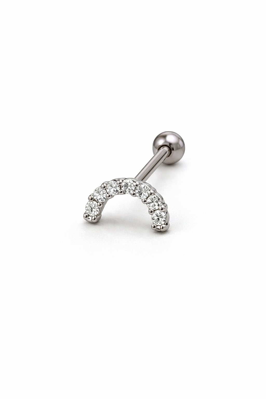 Gümüş Taşlı Piercing