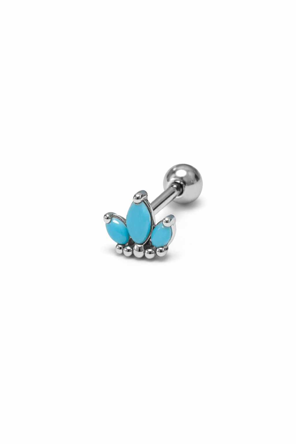 Gümüş Tukuaz Taşlı Piercing