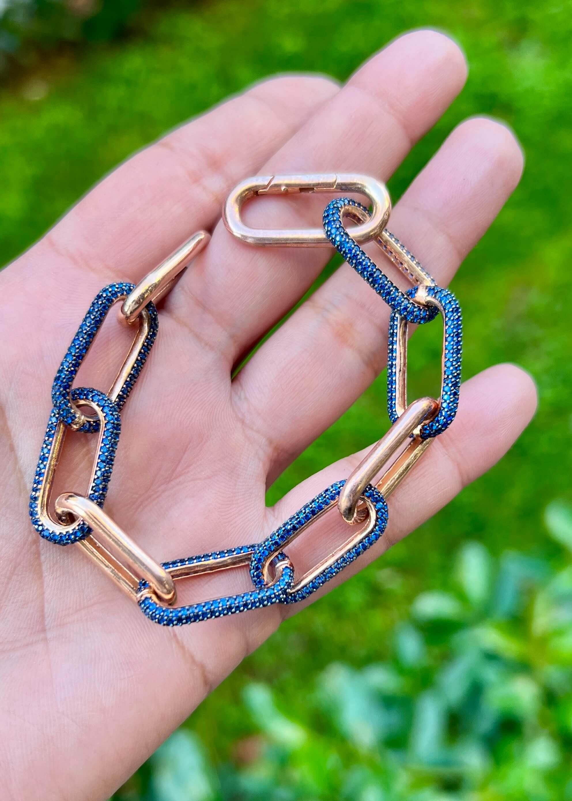 Lacivert Taşlı Bileklik