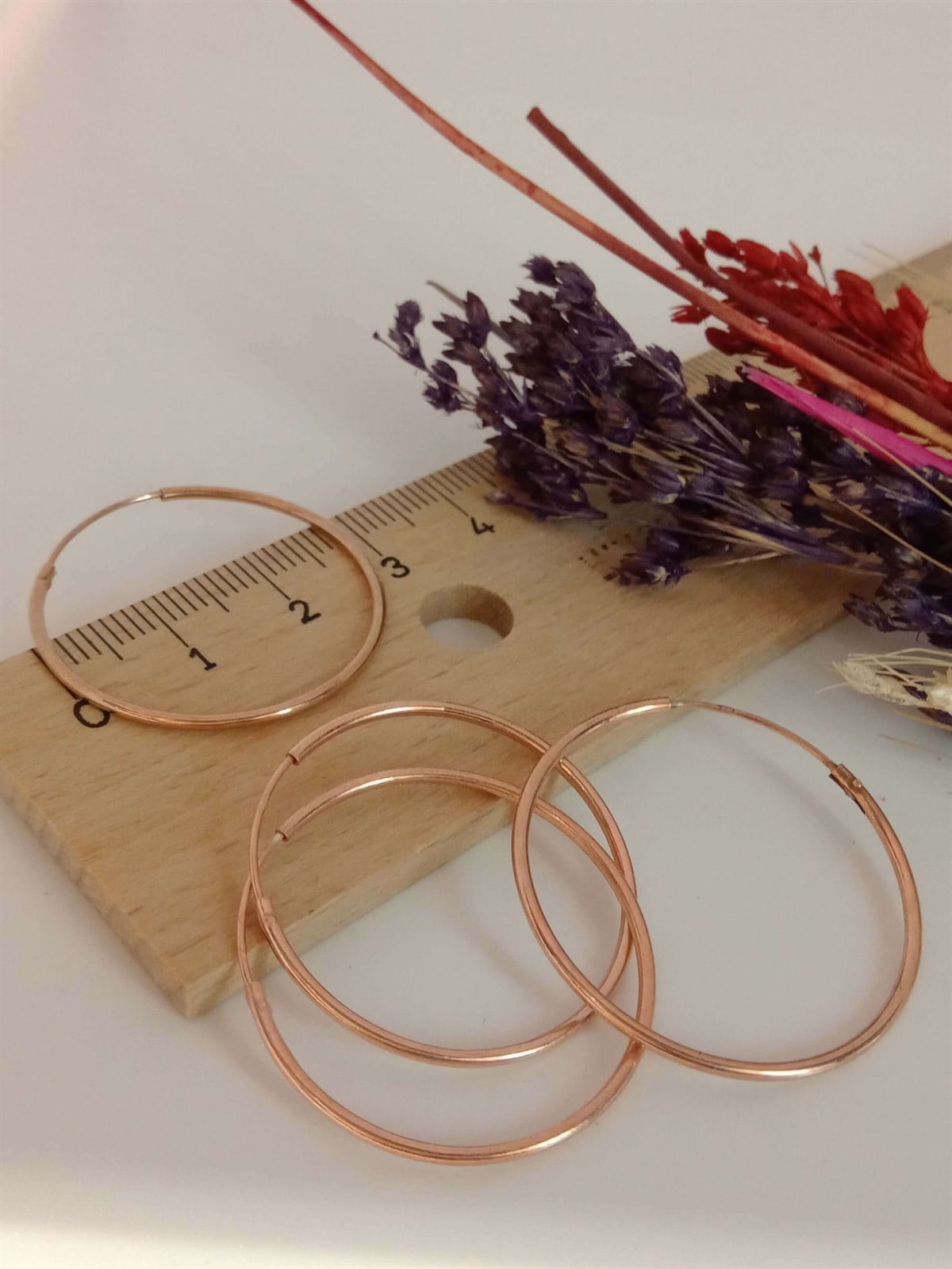 İnce Halka Küpe Çap:3cm ( Tek / Çift )