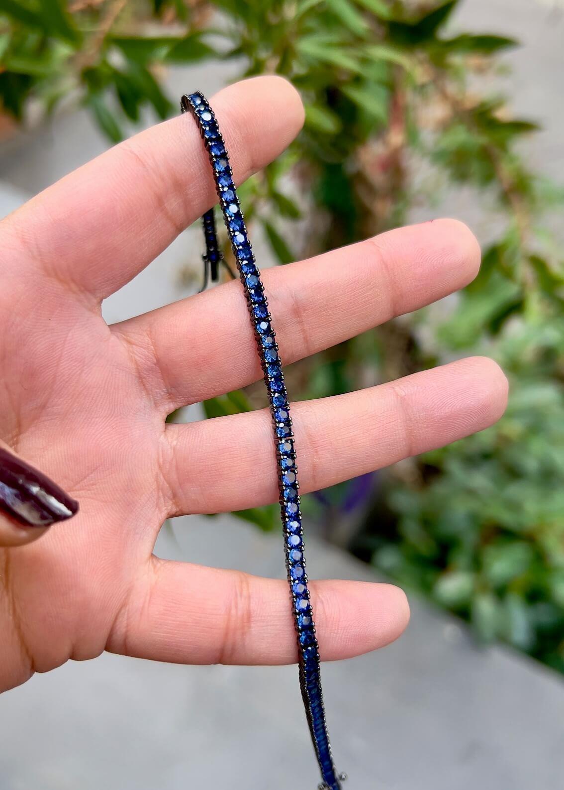 Lacivert Suyolu Bileklik 2,5 mm 21 cm