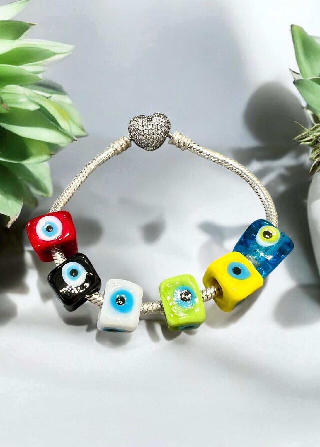 Mavi Gözlü Murano Cam Charm