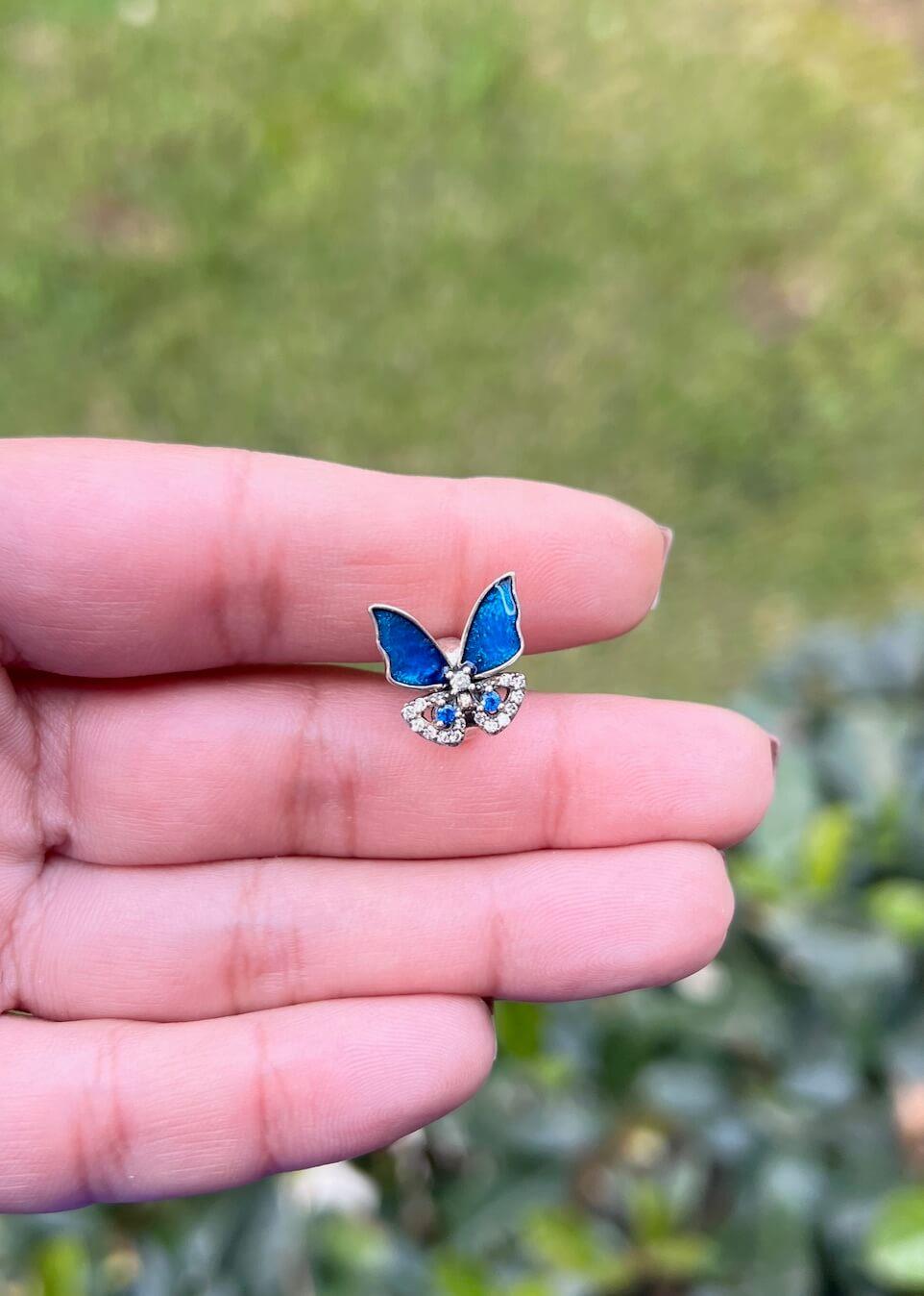 Mavi Kelebek Charm