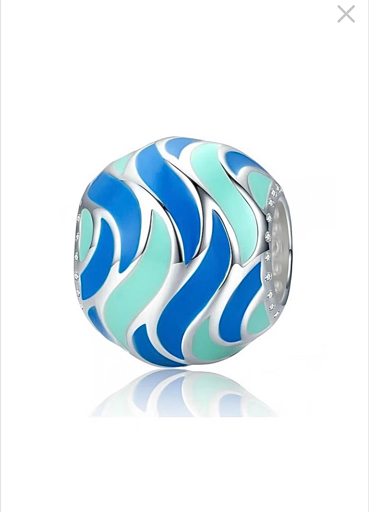 Mavi Mineli Küre Charm