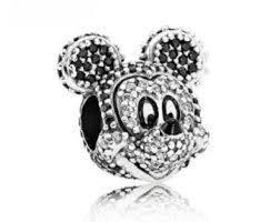 Mickey Siyah Taşlı Charm