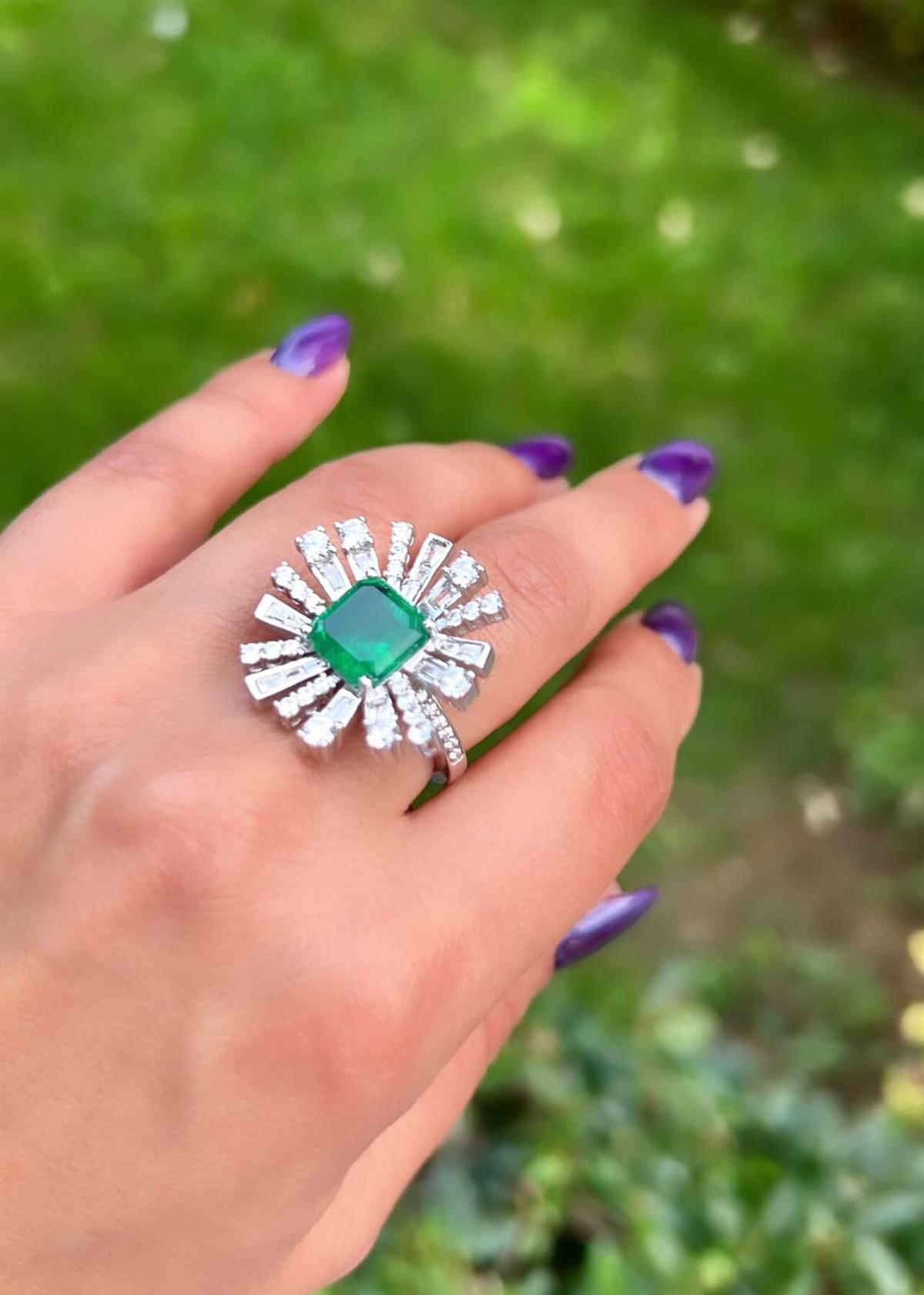Paraiba Çiçek Yüzük