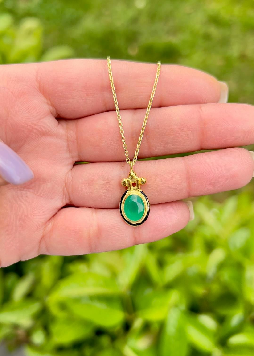 Paraiba Taşlı Kolye